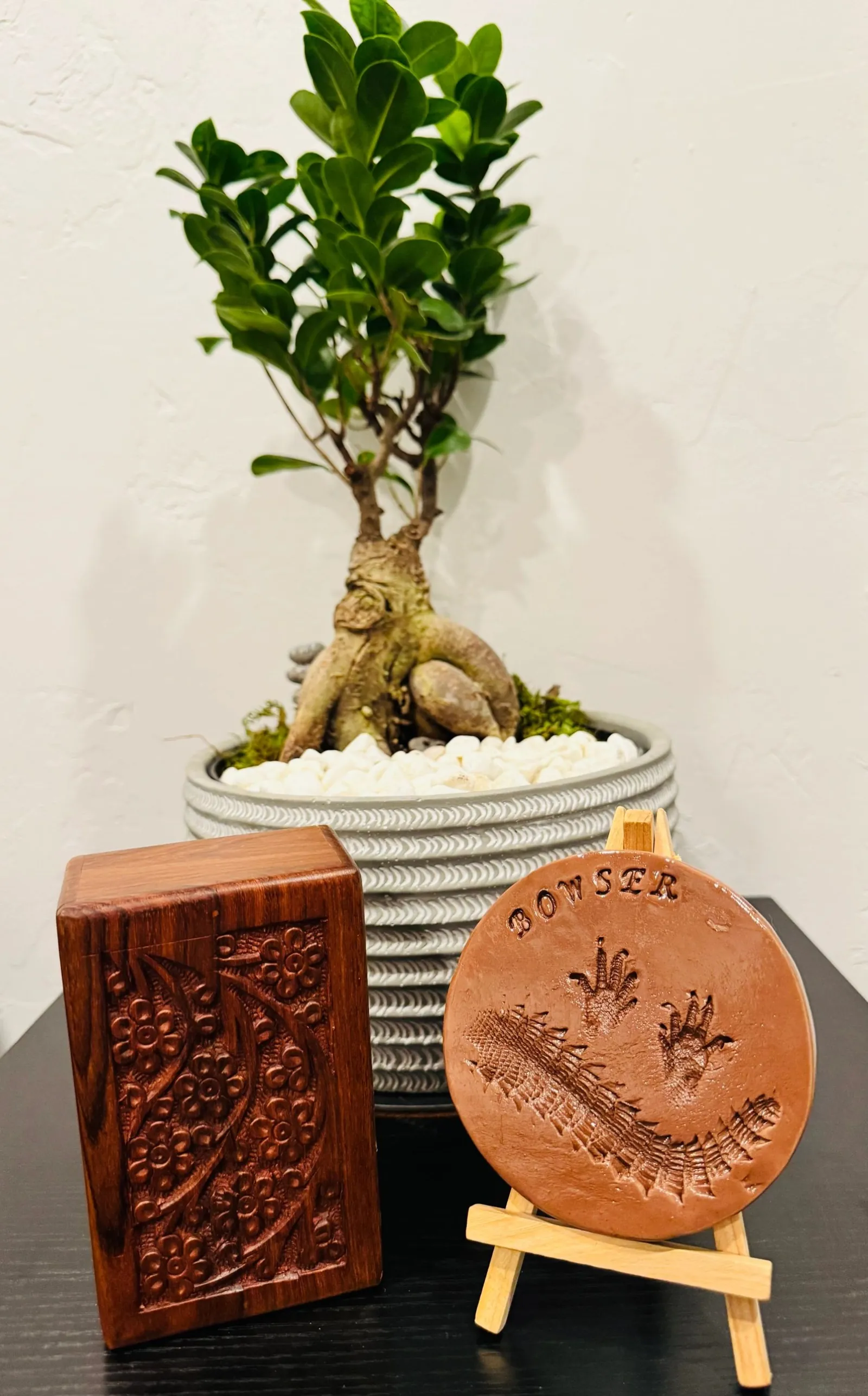 Handmade clay paw print